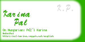 karina pal business card